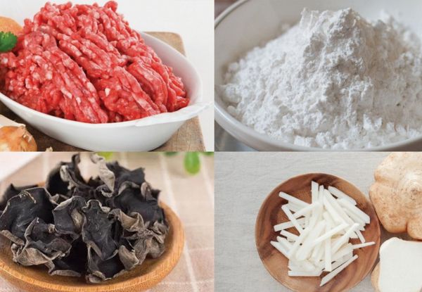 Nguyên liệu làm bánh cuốn